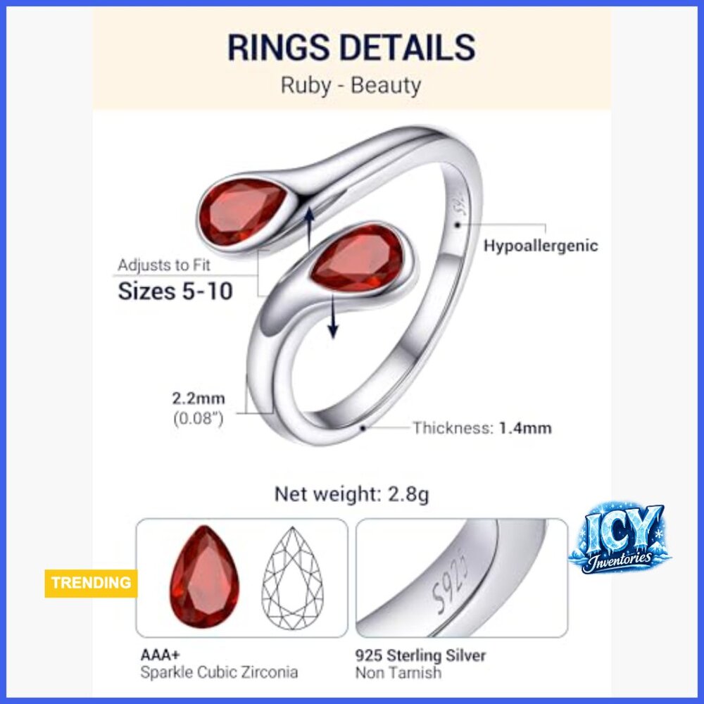 Sterling Silver Adjustable Statement Ring With Du… - image 4